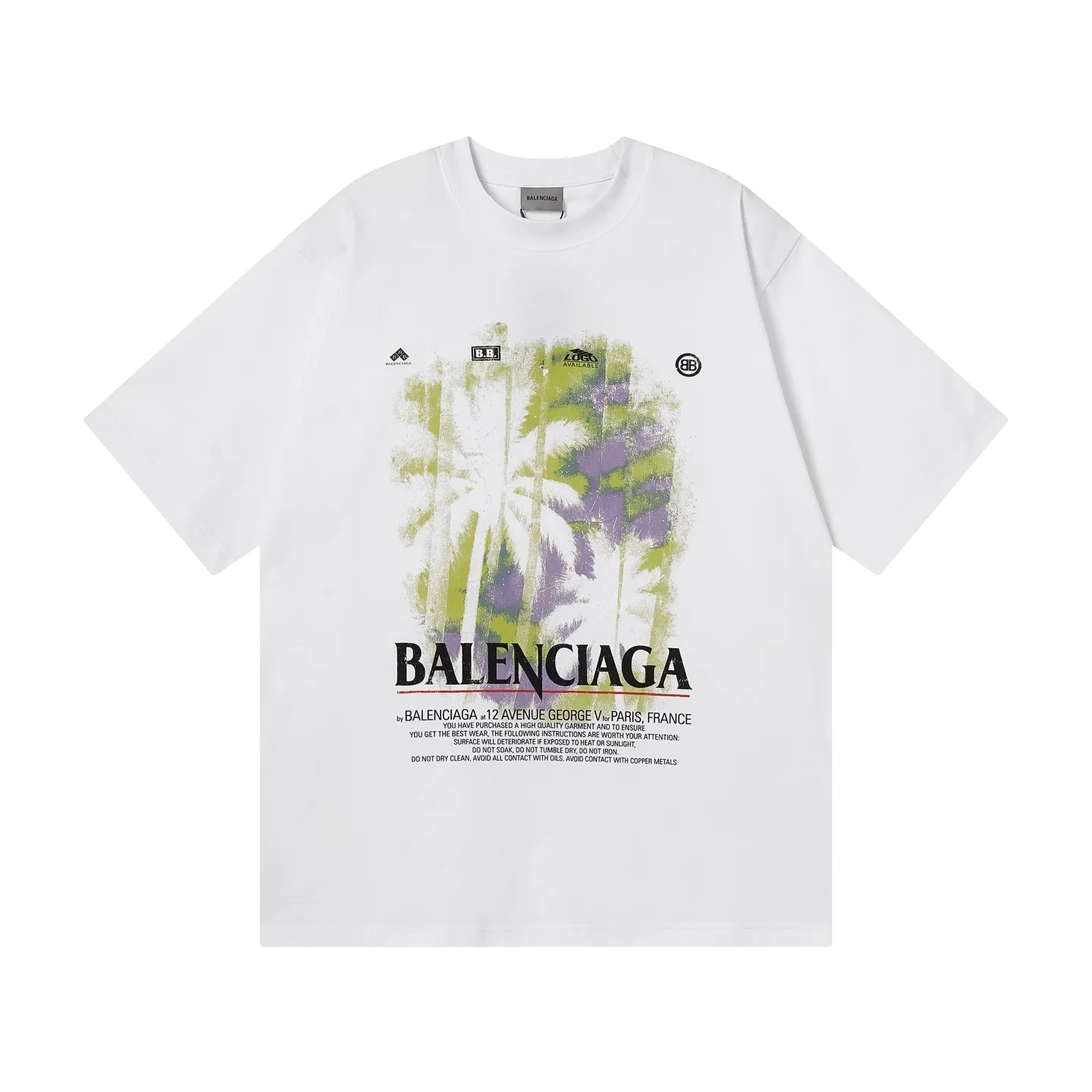 【 . Quality】BALENCI*GA/ .SS 26 New Arrival 。 LOGO T 。 . Authentic 。 ！ ZP 。 260 ， . ， ， 。 。 ， 。 OS . Same Style ：BL 263785 ：White Size：XS S M L